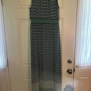 Beautiful Navy and Green Dress